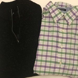 Men’s Chaps Pullover Sweater &Button Down Shirt